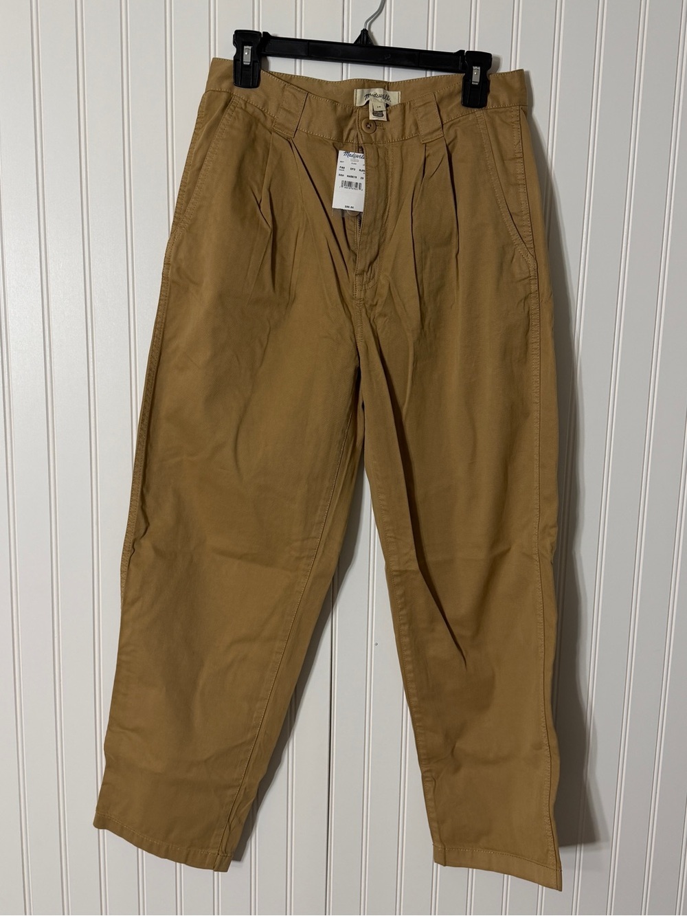 Madewell Pleated Trousers in Tan